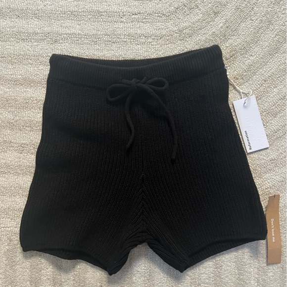 Reformation Pants - Reformation Black Knit Shorts